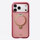 Удароустойчив хибриден кейс с MagSafe за iPhone 17 Pro Max - Torras Ostand Q3 Air World Cup Limited Edition MagSafe Case (червен-прозрачен)