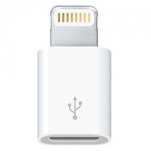 Lightning to microUSB Adapter - адаптер за iPhone 5, iPhone 5S, iPhone SE, iPhone 5C, iPod Touch 5, iPod Nano 7, iPad 4, iPad Mini, iPad mini 2, iPad mini 3