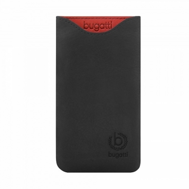 Bugatti Skinny 2XL Glowing Coal - кожен калъф (естествена кожа) за Samsung Galaxy S5, Samsung Galaxy S5 Neo, Nokia Lumia 1020, Sony Xperia Z, M2 (черен)