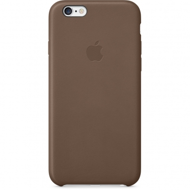 Apple iPhone Case - оригинален кожен кейс (естествена кожа) за iPhone 6, iPhone 6S (кафяв)