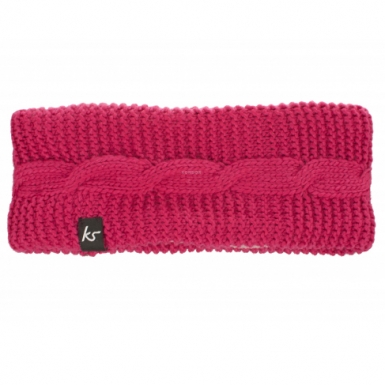 KitSound Bow Headband - вълнена лента за глава с вградени слушалки за iPhone и мобилни устройства (розов)
