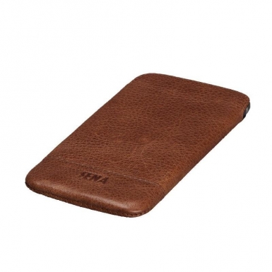 SENA Heritage UltraSlim Pouch - кожен калъф (естествена кожа, ръчна изработка) за iPhone 8 Plus, iPhone 7 Plus, iPhone 6 Plus, iPhone 6S Plus (кафяв)