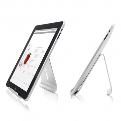 Elago P3 Stand - дизайнерска алуминиева поставка за iPad и таблети (сребриста)