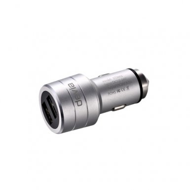 Devia Battle Dual USB Port Car Charger 3.5А Emergency Hammer - зарядно за кола (3.5 Ампера) с 2 USB изхода за смартфони и таблети (сребрист)