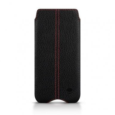 Beyzacases Zero - кожен калъф (естествена кожа, ръчна изработка) за iPhone 8, iPhone 7, iPhone 6, iPhone 6S (черен)
