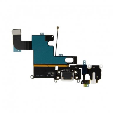 OEM System Connector and Flex Cable - лентов кабел с Lightning конектор, аудио жак и долен микрофон за iPhone 6 (бял)