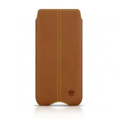 Beyzacases Zero - кожен калъф (естествена кожа, ръчна изработка) за iPhone 8, iPhone 7, iPhone 6, iPhone 6S (светлокафяв)