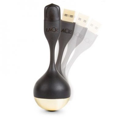 LaCie Culbuto USB - ултрабърза USB 3.0 флаш памет за преносими компютри 16GB (черен)