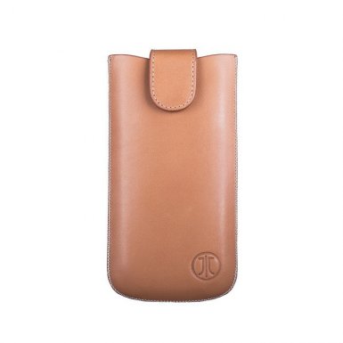 JT Berlin SlimCase Premium 2ML - кожен калъф (естествена кожа) за iPhone 6, iPhone 8, iPhone 7, Galaxy Alpha, Galaxy S5 mini, HTC One Mini 2 (кафяв)