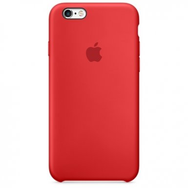 Apple Silicone Case - оригинален силиконов кейс за iPhone 6, iPhone 6S (тъмночервен)