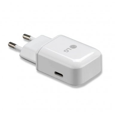 LG USB-C Fast Charger MCS-N04ER/ED - захранване с технология за бързо зареждане за устройства с USB-C стандарт (бял) (bulk)