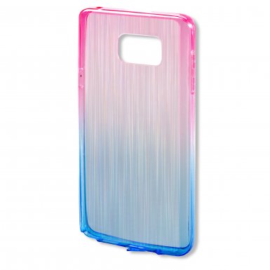 4smarts Basic Frisco Rainbow Case Clip - тънък силиконов кейс за Samsung Galaxy S7 (син-розов)