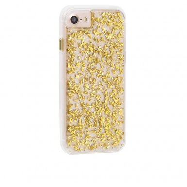 CaseMate Karat Case - дизайнерски кейс с истински златни нишки и висока защита за iPhone 8, iPhone 7, iPhone 6S, iPhone 6 (златист)