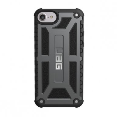 Urban Armor Gear Monarch Graphite - удароустойчив хибриден кейс за iPhone 8, iPhone 7, iPhone 6S, iPhone 6 (черен)