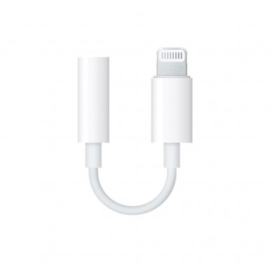 Apple Lightning to 3.5 mm Headphone Jack Adapter - оригинален адаптер от Lightning към 3.5 мм аудио жак (bulk)