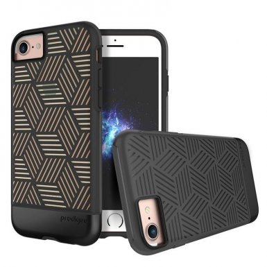Prodigee Stencil Case - хибриден удароустойчив кейс за iPhone 8, iPhone 7 (черен)