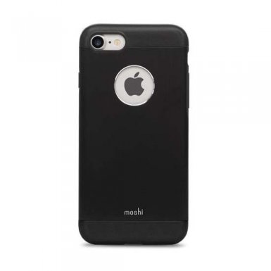Moshi iGlaze Armour - удароустойчив алуминиев кейс за iPhone 8, iPhone 7 (черен)