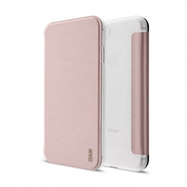 Artwizz SmartJacket case - полиуретанов флип калъф за iPhone 8 Plus, iPhone 7 Plus (розово злато)