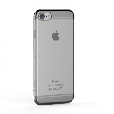 Devia Glimmer2 Case - поликарбонатов кейс за iPhone 8, iPhone 7 (прозрачен-сребрист)