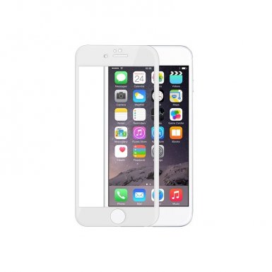 Comma Zenus Full Screen Tempered Glass (0.18 mm) - обхващащо и ръбовете стъклено защитно покритие за дисплея и покритие за задната част за iPhone 8, iPhone 7 (бял)