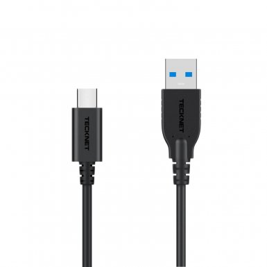 TeckNet TA011 3.1 USB-A to USB-C Cable 15 cm. - качествен USB към USB-C кабел (15 см.) за устройства с USB-C порт (черен)