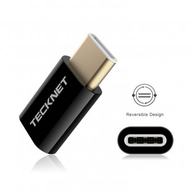 TeckNet TF001 USB-C Male to MicroUSB Female Adapter - 2 броя microUSB адаптер за MacBook и устройства с USB-C порт