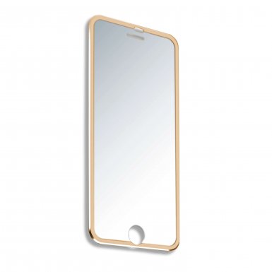 4smarts Second Glass Curved Rim 2.5D - калено стъклено защитно покритие с извити ръбове за целия дисплея на iPhone 8, iPhone 7 (прозрачен-златист)