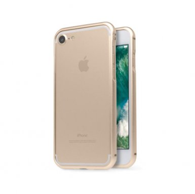 Torrii MagLoop Bumper Case - магнитен алуминиев бъмпер и покрития за дисплея и задната част за iPhone 8, iPhone 7 (златист)
