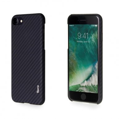 Torrii KeVest Kevlar Hard Case - дизайнерски кевларен кейс за iPhone 8, iPhone 7 (черен)