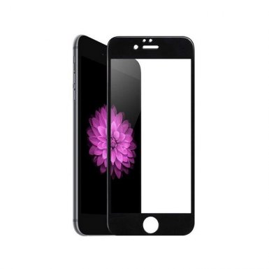 TIPX Full Screen Tempered Glass - обхващащо и ръбовете стъклено защитно покритие за дисплея на iPhone 8, iPhone 7 (черен)