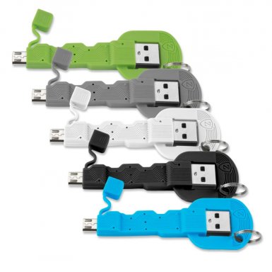 4smarts Basic KeyLink MicroUSB Cable - кабел тип ключодържател за всички устройства с MicroUSB (8.5 см) (зелен)
