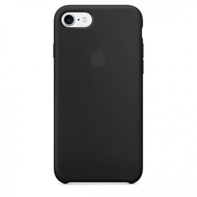 iPhone Silicone Case - тънък термополиуретанов силиконов кейс за iPhone 8, iPhone 7 (черен)