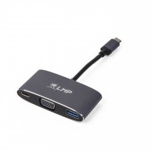 LMP USB-C Multiport Adapter VGA & USB 3.0 - адаптер за свързване от USB-C към VGA, USB-C, USB-A (тъмносив)