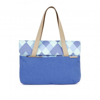 STM Grace Deluxe Laptop Sleeve - дизайнерска чанта с дръжки за MacBook Pro Retina 13 и преносими компютри до 13 инча (светлосин)