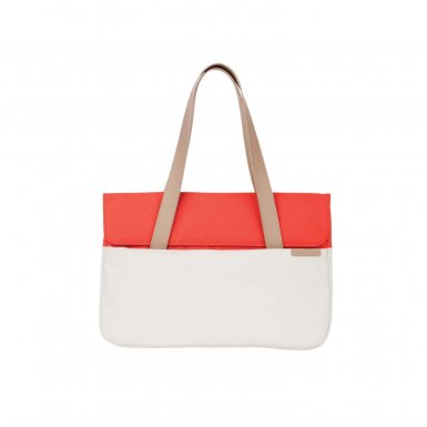 STM Grace Deluxe Laptop Sleeve - дизайнерска чанта с дръжки за MacBook Pro Retina 13 и преносими компютри до 13 инча (коралов)