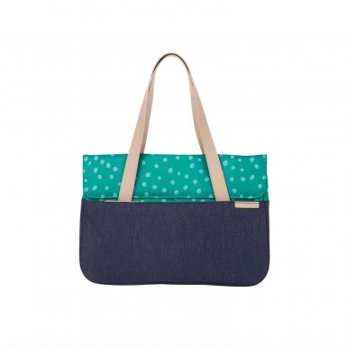 STM Grace Deluxe Laptop Sleeve - дизайнерска чанта с дръжки за MacBook Pro Retina 13 и преносими компютри до 13 инча (син-зелен)