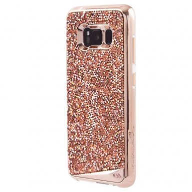 CaseMate Brilliance Case - кейс с висока защита и кристали за Samsung Galaxy S8 Plus (розово злато)