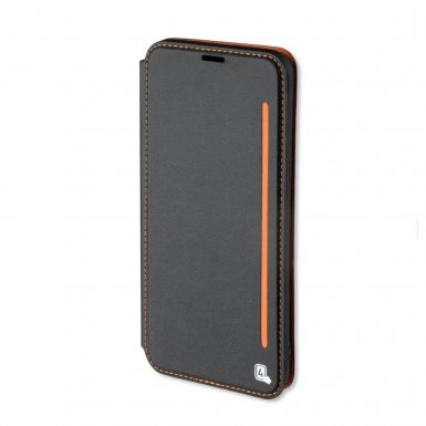 4smarts Flip Case Two Tone - кожен калъф с поставка и отделение за кр. карта за Samsung Galaxy S8 (черен)