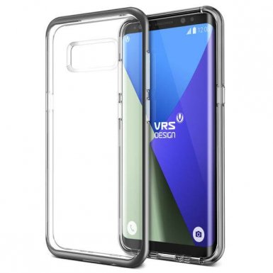 Verus Crystal Bumper Case - хибриден удароустойчив кейс за Samsung Galaxy S8 Plus (сив-прозрачен)