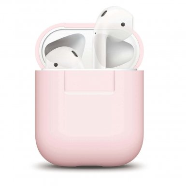 Elago Airpods Silicone Case - силиконов калъф за Apple Airpods (розов)