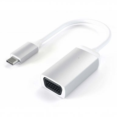 Satechi Aluminum USB-C to VGA Adapter - адаптер за свързване от USB-C към VGA (сребрист)