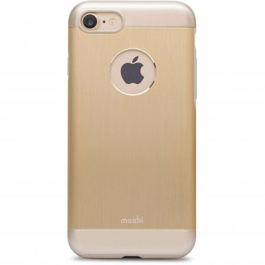 Moshi iGlaze Armour - удароустойчив алуминиев кейс за iPhone 8, iPhone 7 (златист)