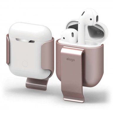 Elago Airpods Carrying Clip - полимерна щипка за оригиналния калъф на Apple Airpods (розово злато)