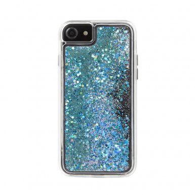 CaseMate Waterfall Case - дизайнерски кейс с висока защита за iPhone 8, iPhone 7, iPhone 6S, iPhone 6 (син)