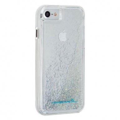 CaseMate Waterfall Case - дизайнерски кейс с висока защита за iPhone 8, iPhone 7, iPhone 6S, iPhone 6 (сребрист)