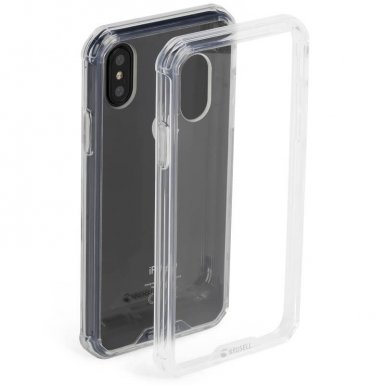 Krusell Kivik Pro Cover - хибриден удароустойчив кейс за iPhone XS, iPhone X (прозрачен)