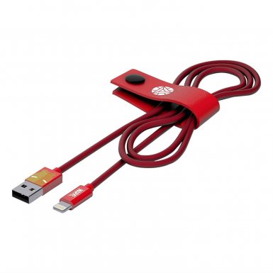 USB Tribe Marvel Iron Man Lightning Cable - сертифициран Lightning кабел за iPhone, iPad и iPod с Lightning  (120 см) 