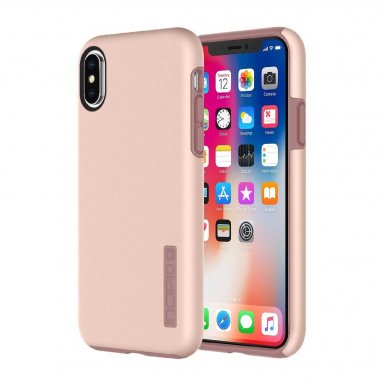 Incipio DualPro - удароустойчив хибриден кейс за iPhone XS, iPhone X (розово злато)