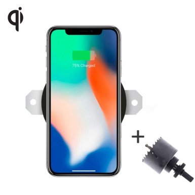 Zens Wireless Charger DIY Including Hole Saw - док станция за монтиране в плот или бюро за безжично зареждане на Qi съвместими устройства