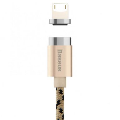 Baseus Magnetic Cable - кабел с магнитен накрайник с Lightning и MicroUSB конектори (златист)